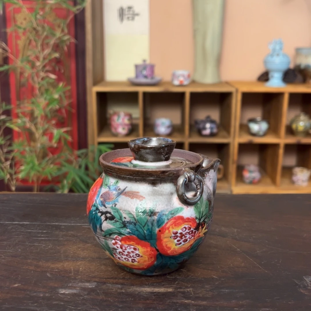 杯柴烧纯手工手绘陶瓷
