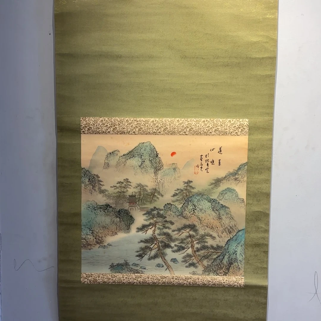 书法庐**房卷轴绢本绫裱62