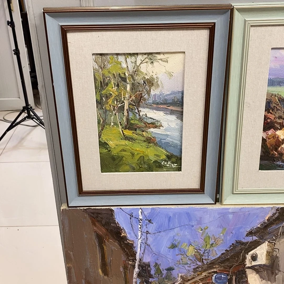 油画带外框外径尺寸47x37cm