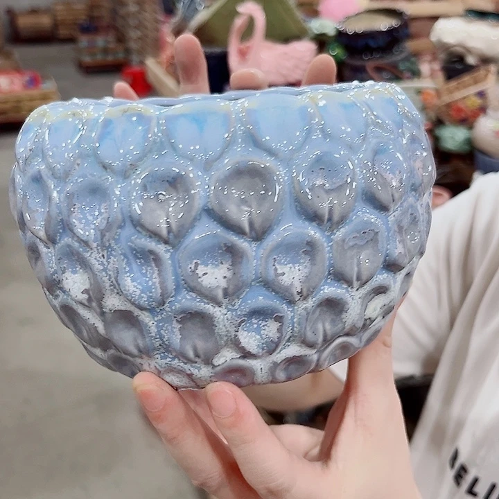 有孔.凑单10元陶瓷花盆发货！