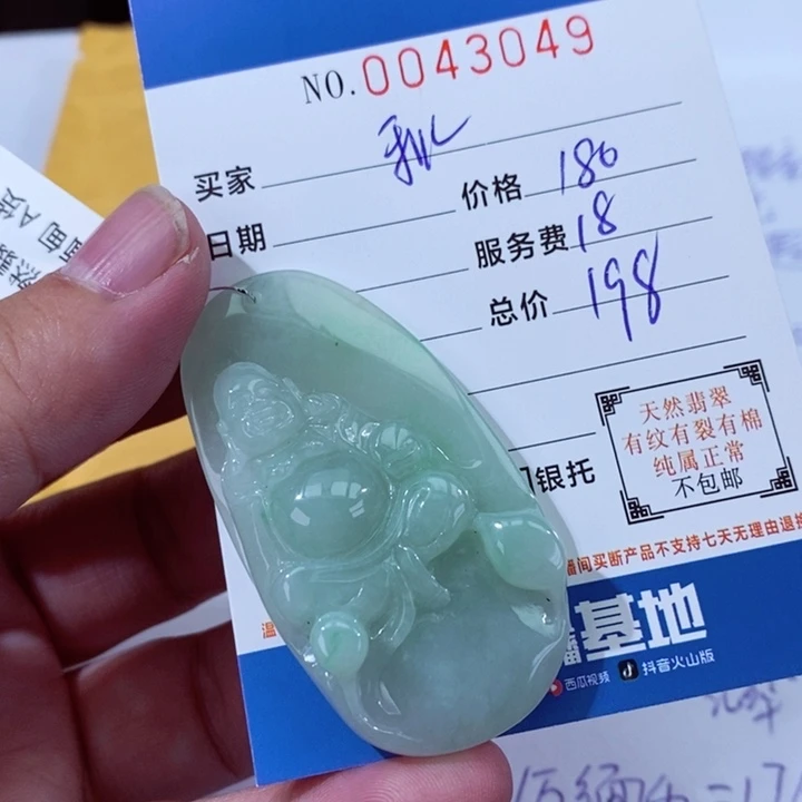 翡翠未镶嵌颈饰墨*