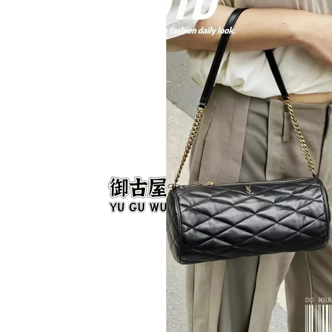 95新 YSL/圣罗兰 御古屋/35021/大号圆筒 有盒子