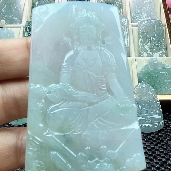 颈饰未镶嵌翡翠天然翡翠大势至
