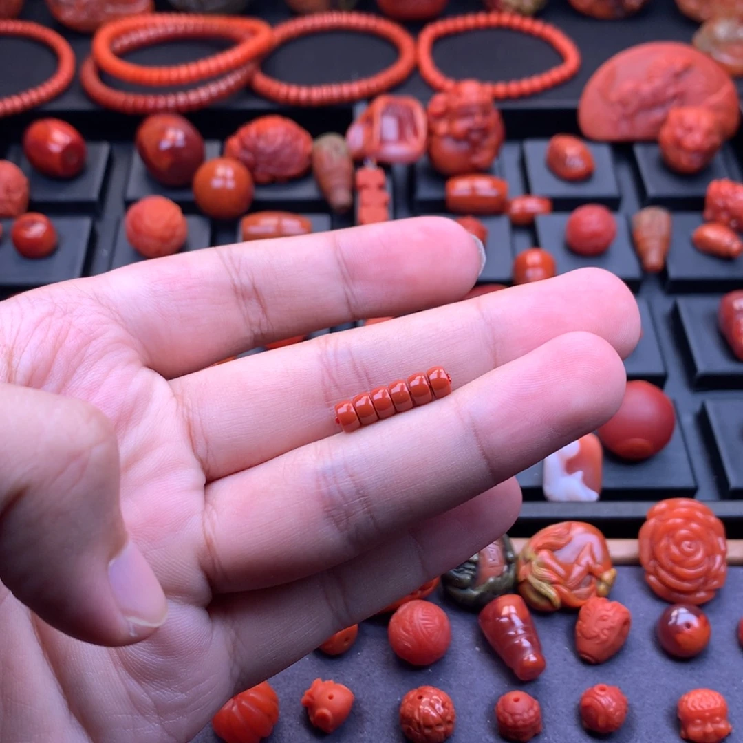 南红玛瑙未镶嵌南红川料原矿精工隔片5mm