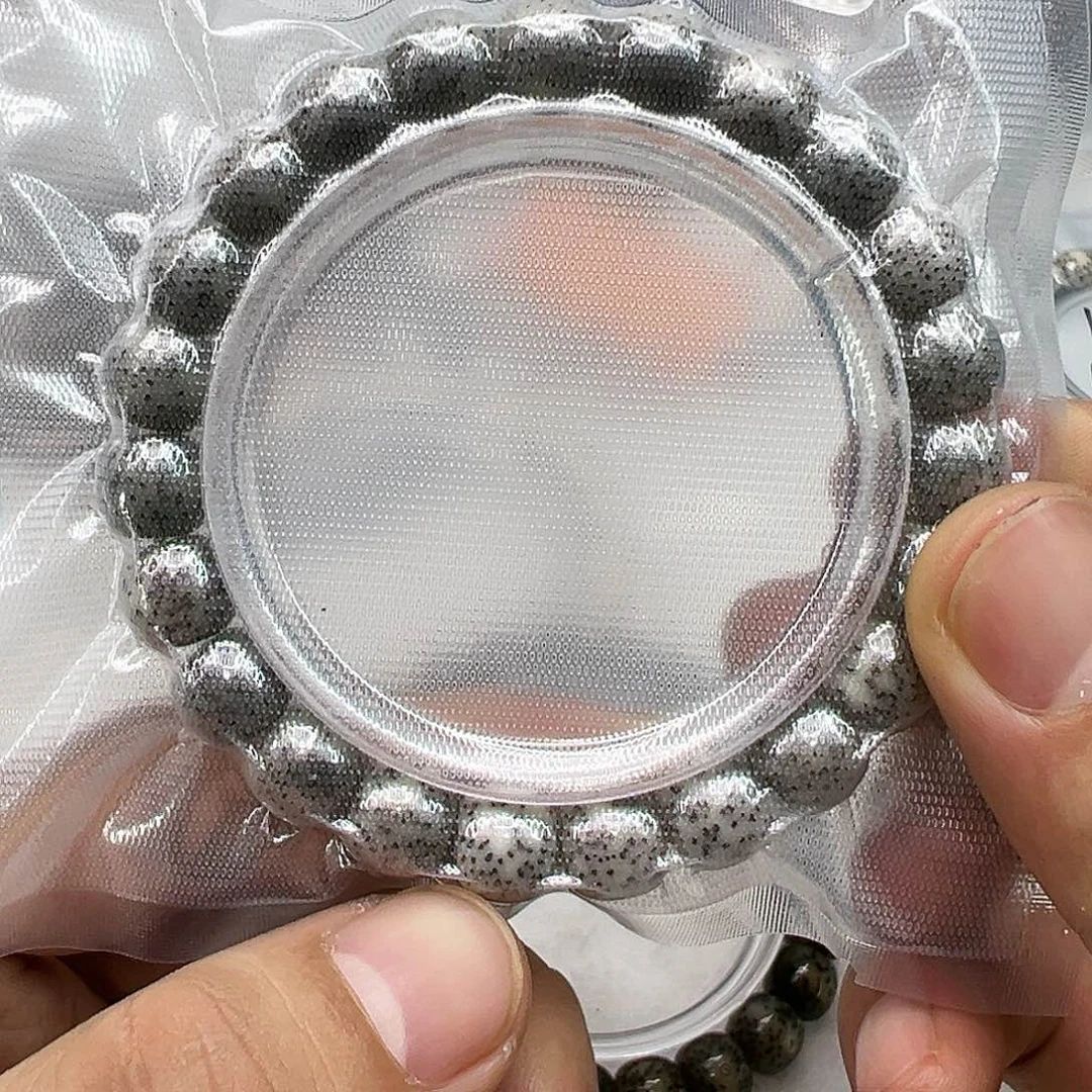 星月菩提手串94高端黑冰石玉星月菩提单圈10