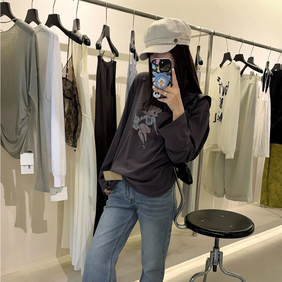 设计师贝蒂的新衣宽松休闲长袖T恤（No退）