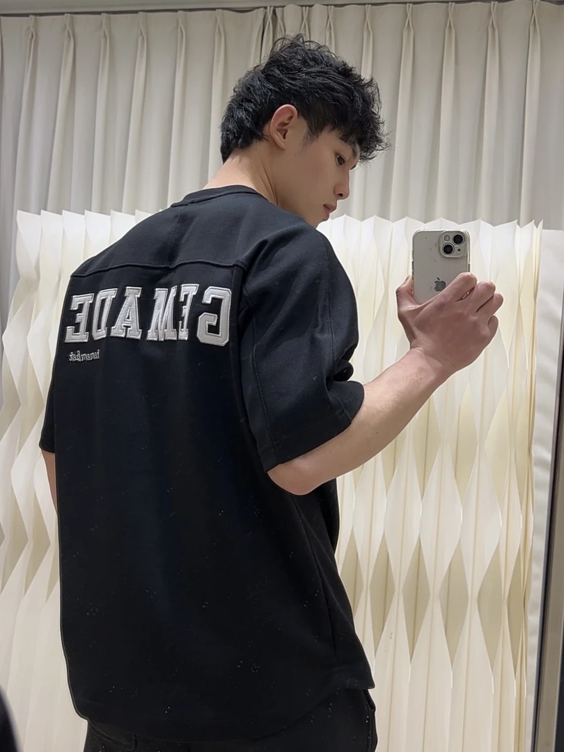 2025圆领青春活力短袖刺绣春季T恤夏季休闲男装百搭上衣宽松