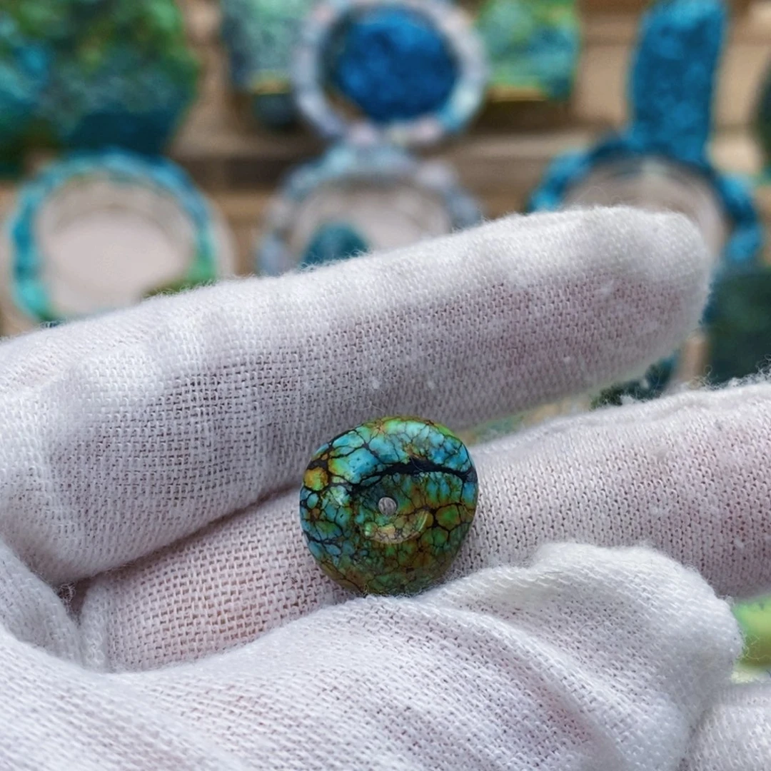 定制绿松石未镶嵌藏扣