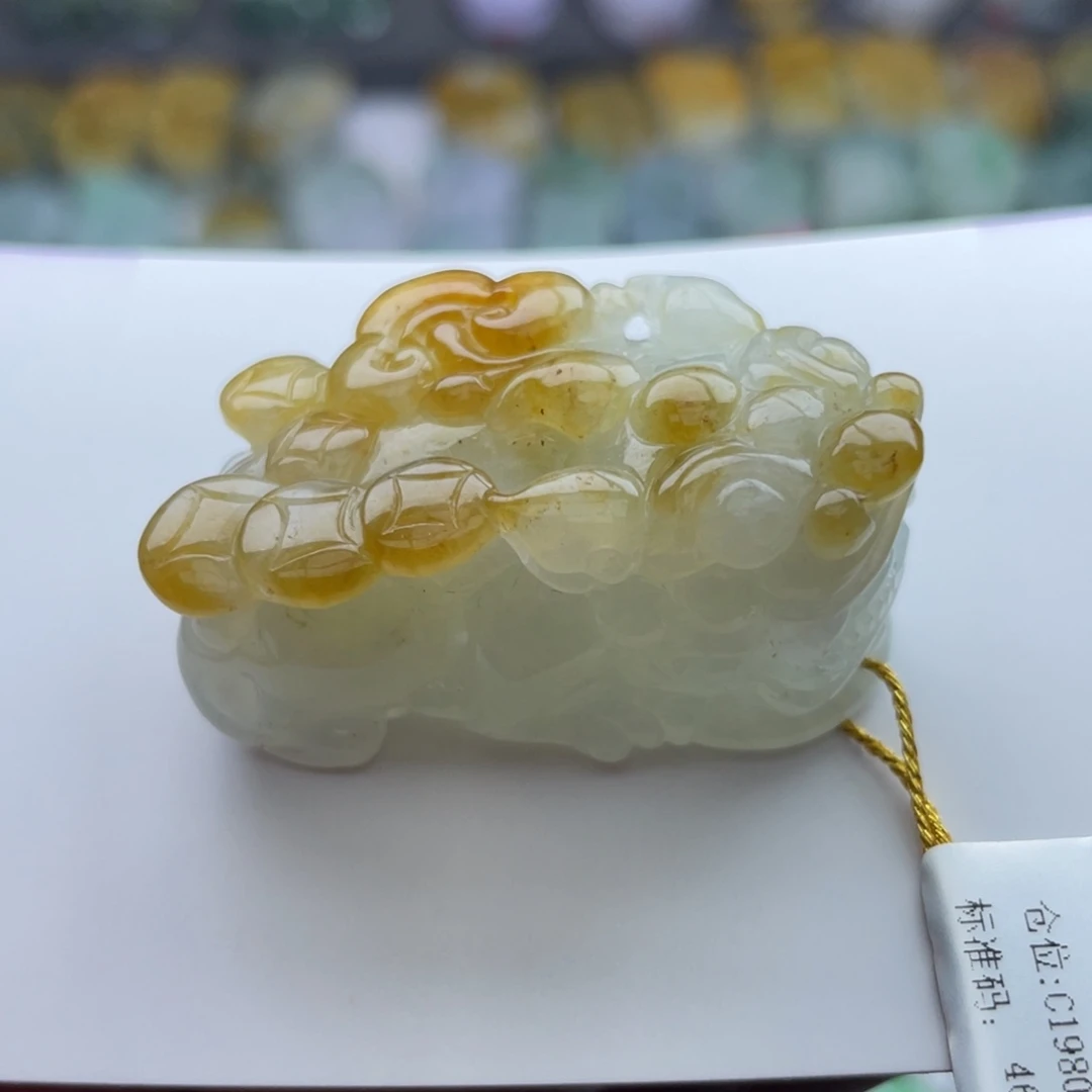 翡翠颈饰未镶嵌貔貅