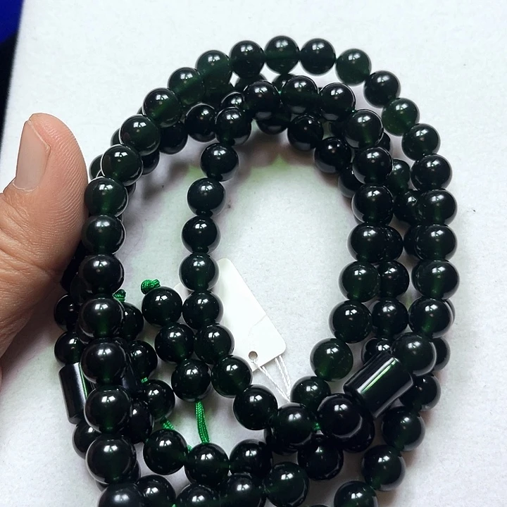 风***缘蛇纹石玉未镶嵌颈饰