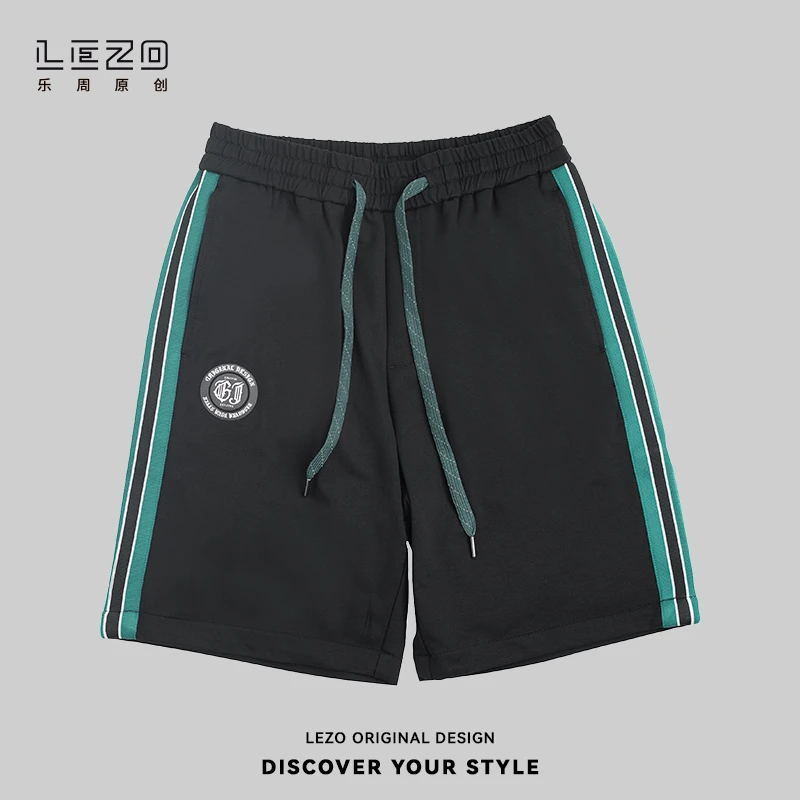 LEZO乐周原创 针织五分裤 924217220 黑色