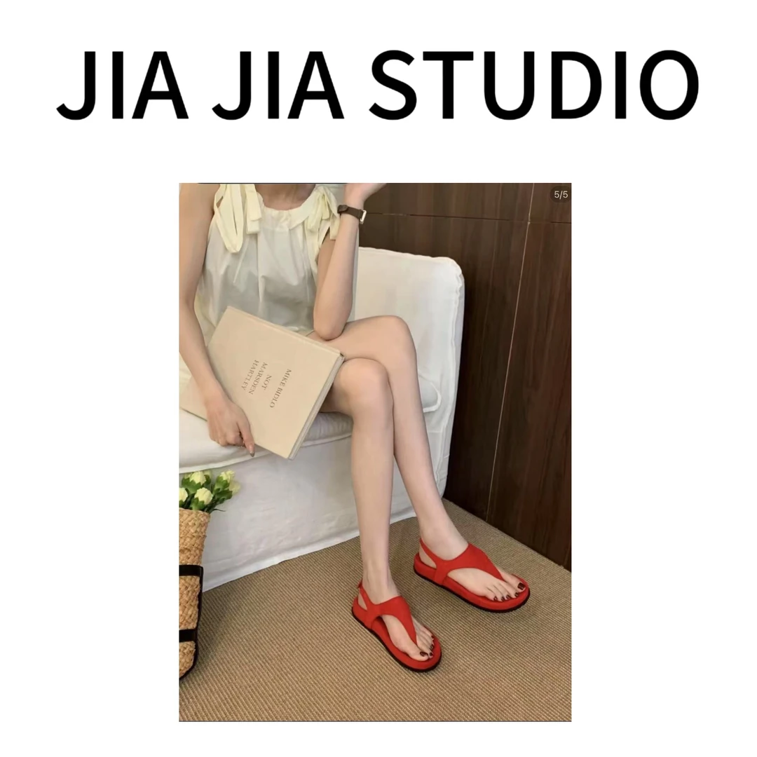 嘉嘉推荐#003【夏季】复古夹趾人字拖平底凉拖