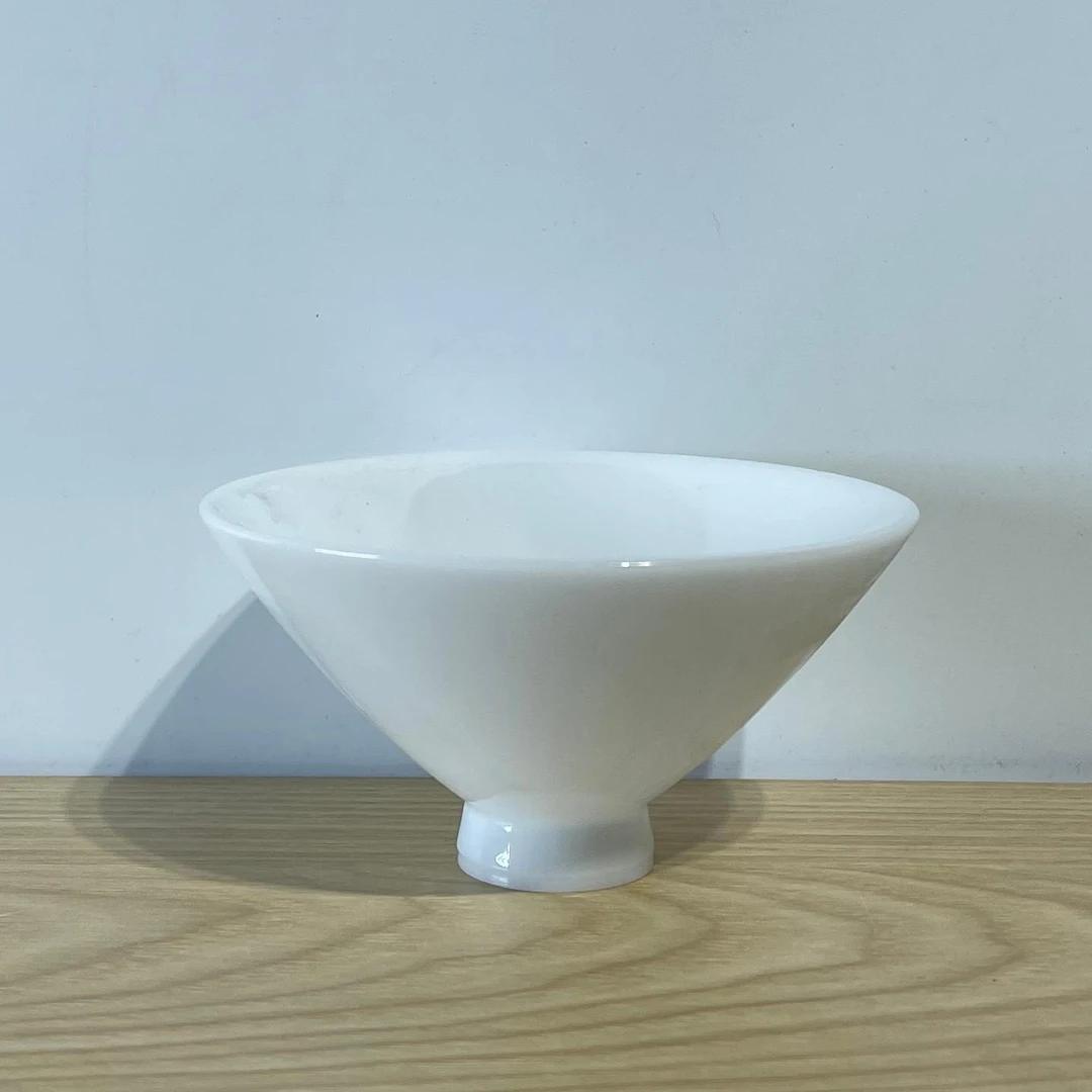 闻兮茶器羊脂玉瓷釉面高冰斗笠杯高档陶瓷茶杯主人杯