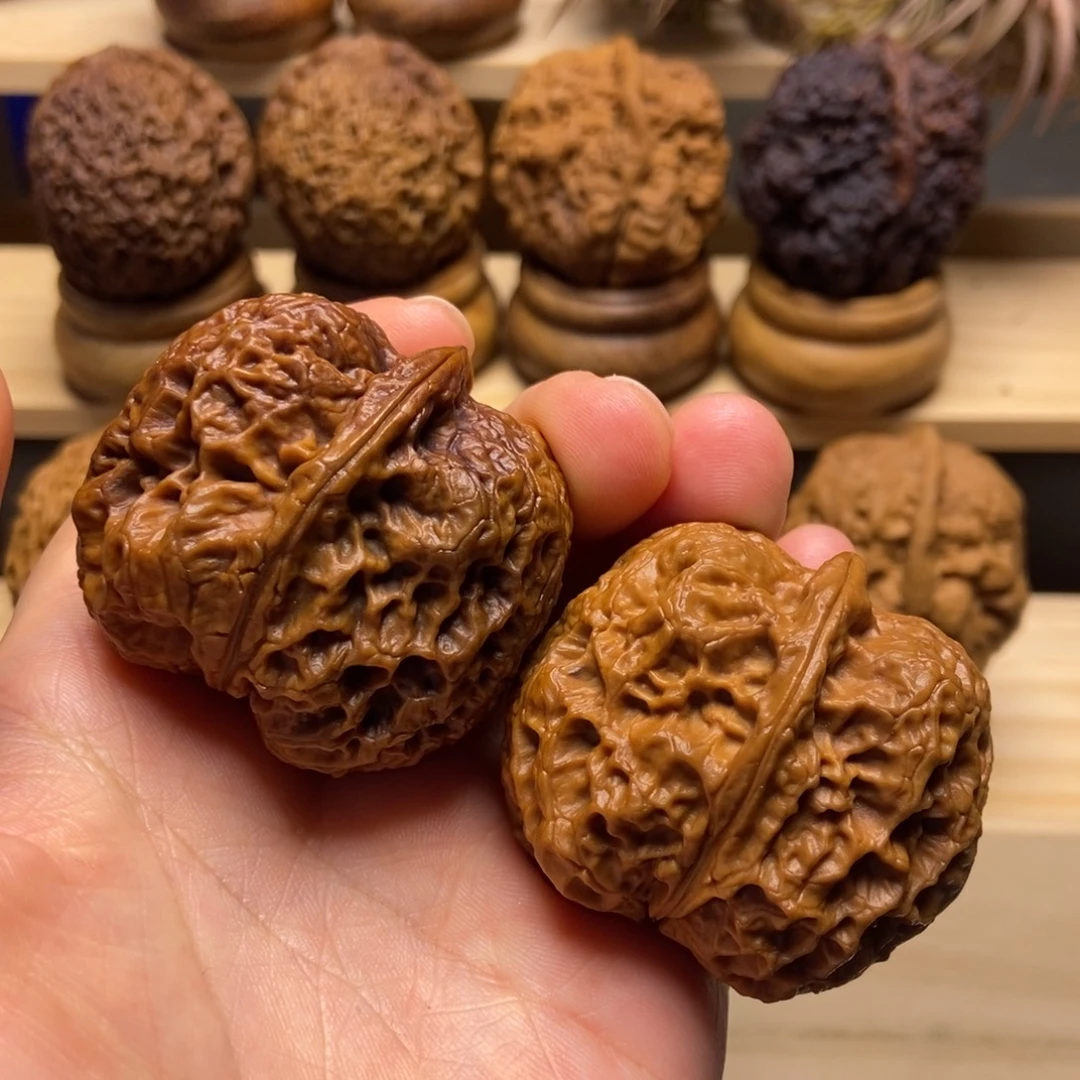 文玩核桃把件赤金蟾45