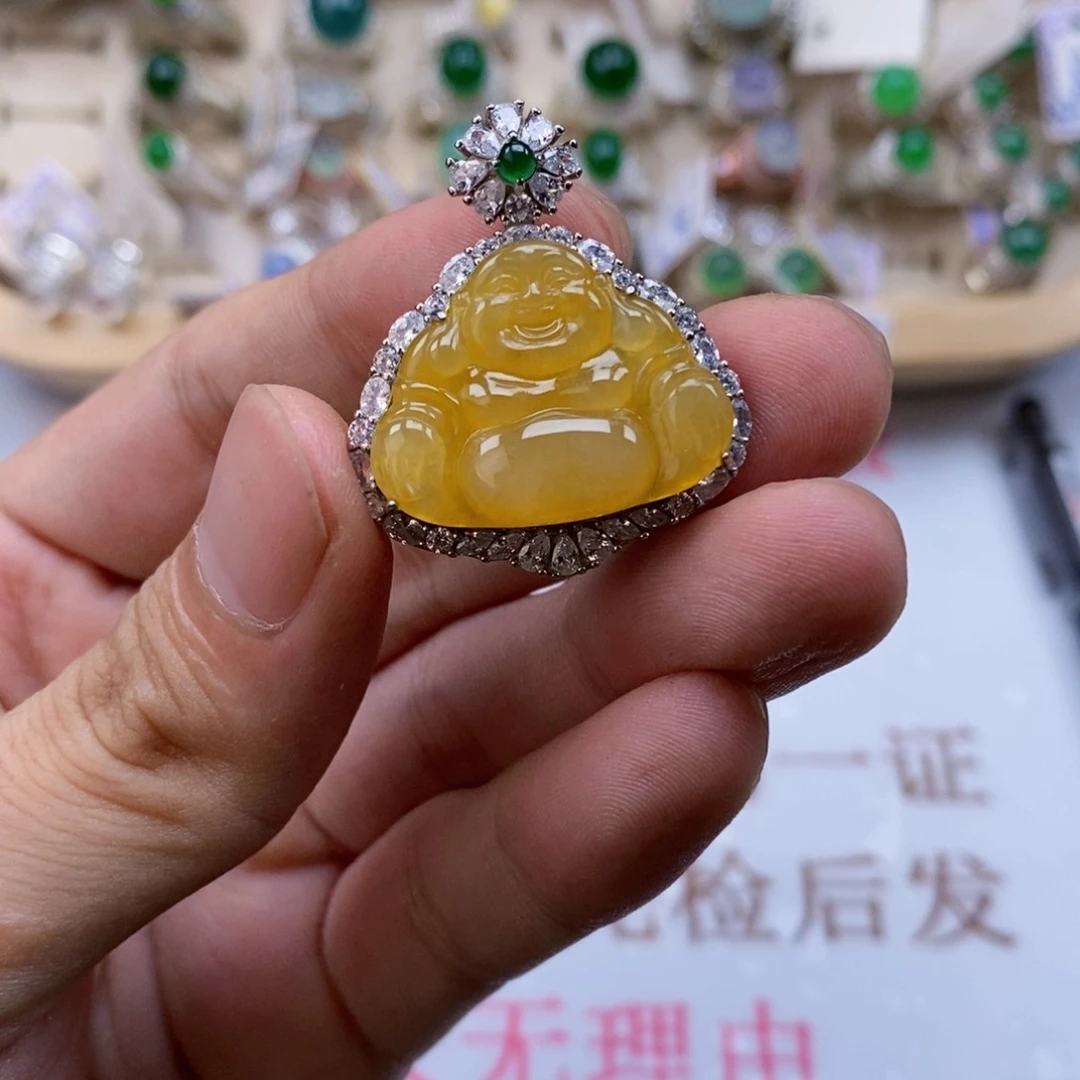 翡翠戒指银S925镶嵌天然缅甸翡翠a货