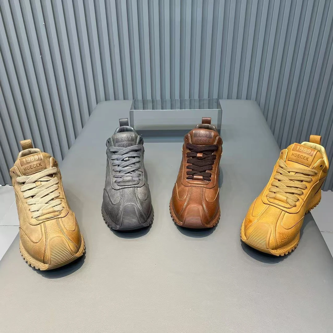 【皮鞋码】新款皮面单鞋个性纯色洋气平底软底男款潮鞋