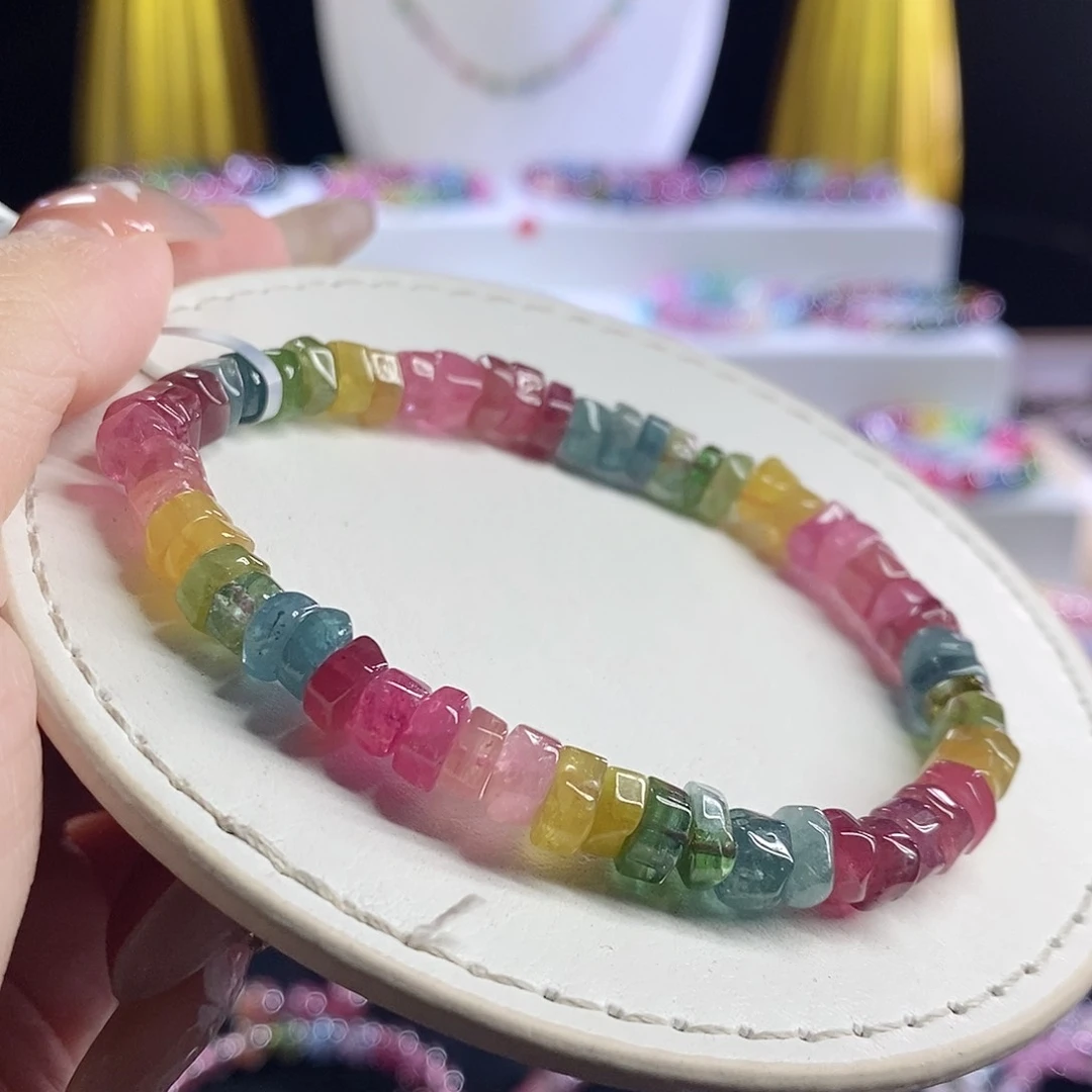 未镶嵌手链碧玺算盘珠