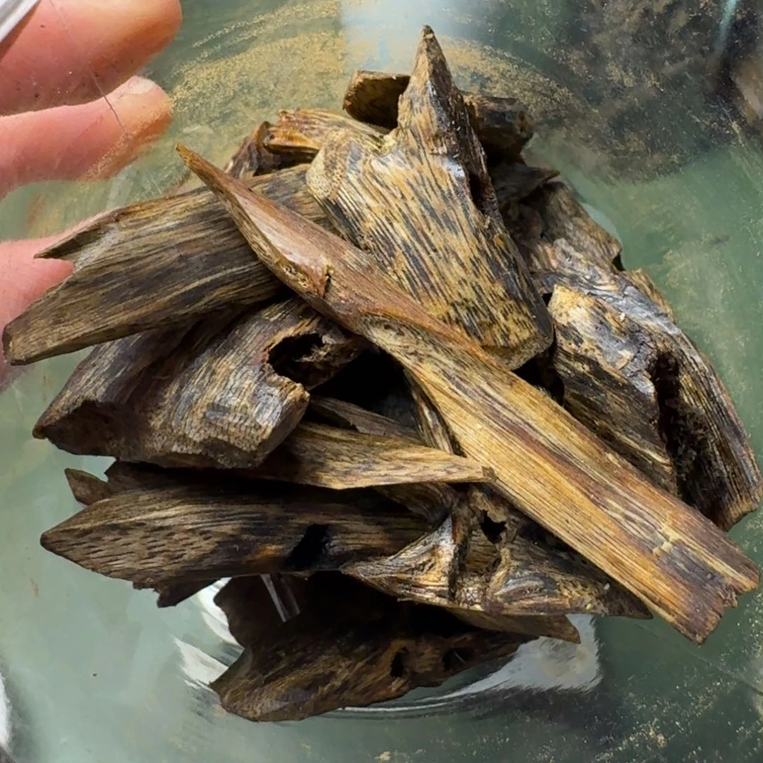 沉香手把件?**干海南老白棋高端老块料90克