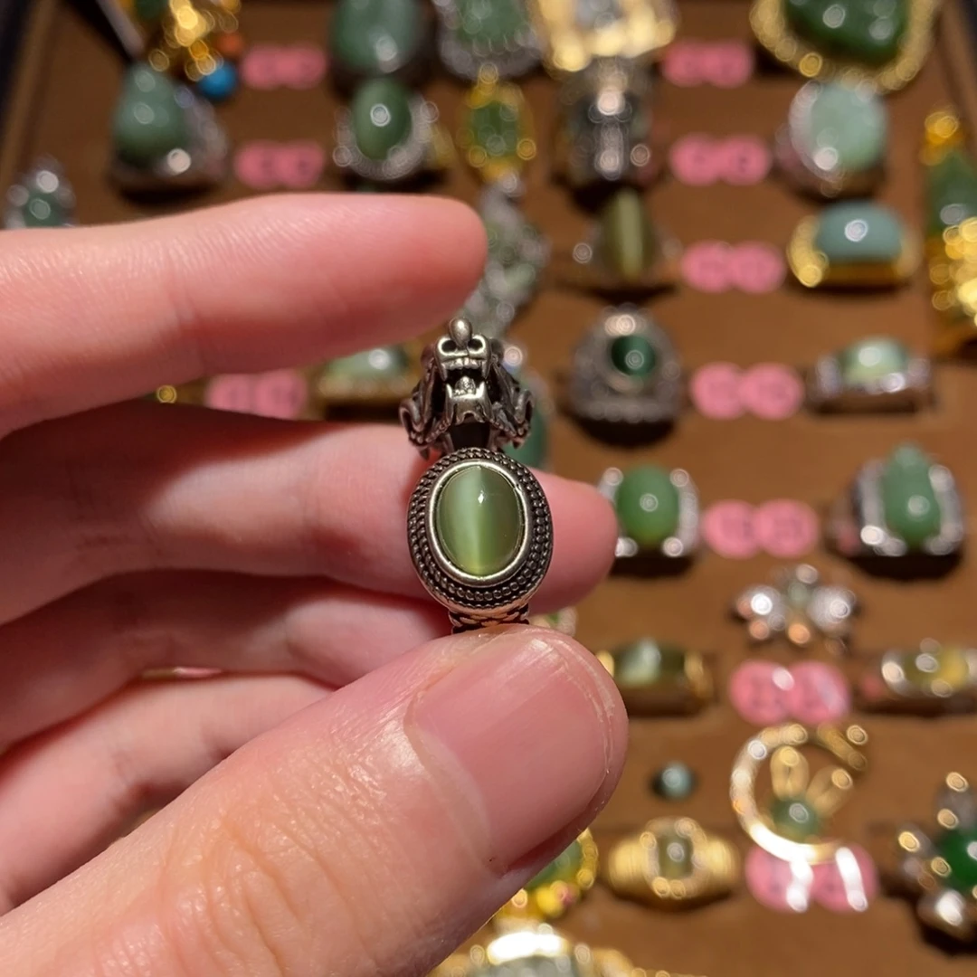 和田玉（碧玉）未镶嵌戒指