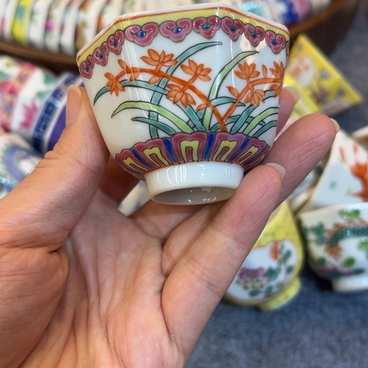 手绘茶杯盖碗陶瓷