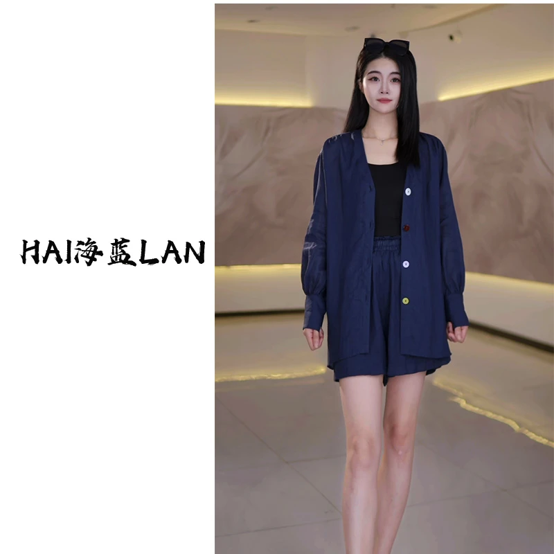 【奶茶】2025轻奢高定系列个性时尚亚麻设计师款显档次夏季亚麻套装