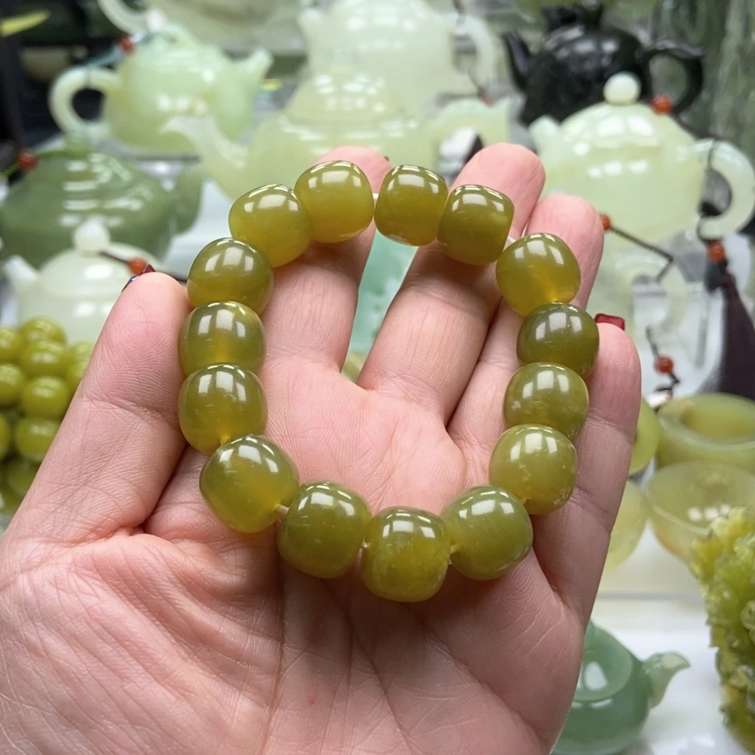 蛇纹石玉手链未镶嵌