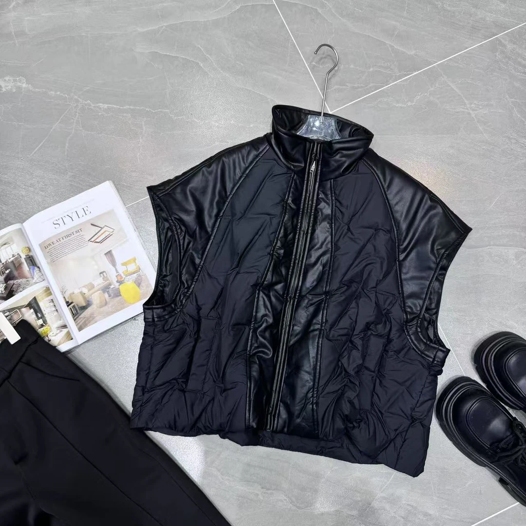 Z.X 皮料拼接厚马甲 24847（A4↑）