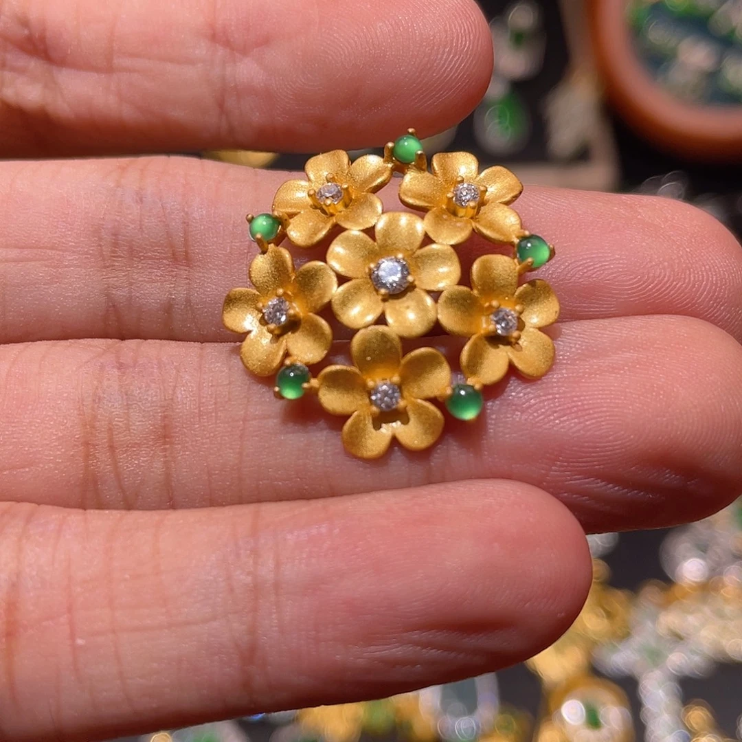 翡翠银S925镶嵌颈饰