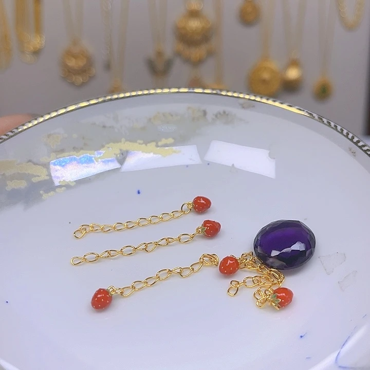 紫晶颈饰银S925镶嵌紫晶925镶嵌59