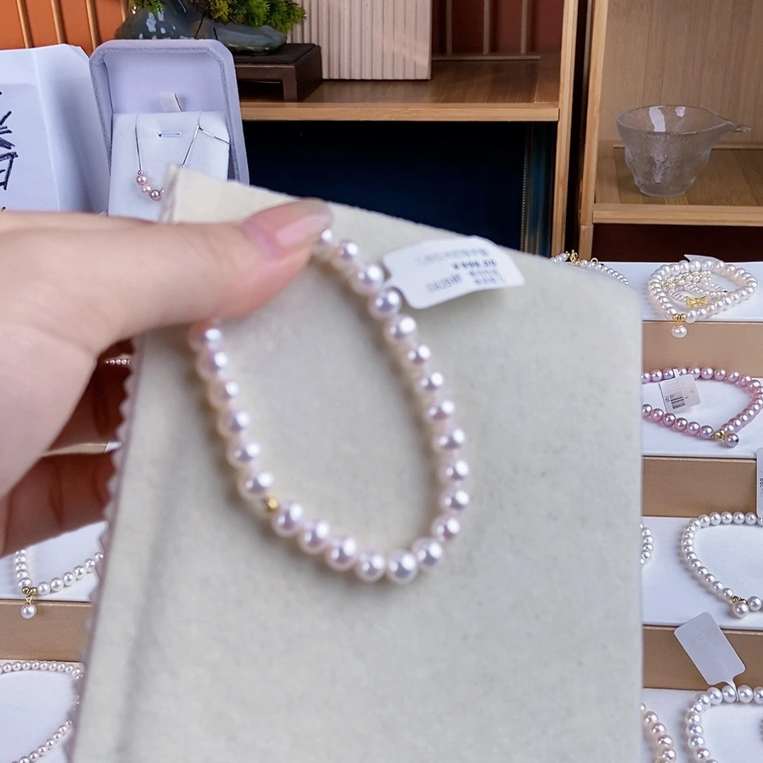 淡水珍珠手绳银S925镶嵌