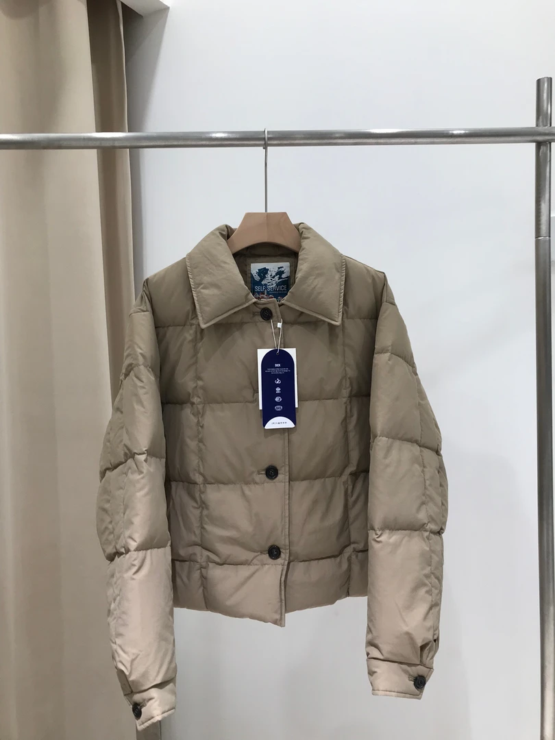 SELF SERVICE韩国东大门2024秋冬新款短款鸭绒羽绒服女款时尚休闲
