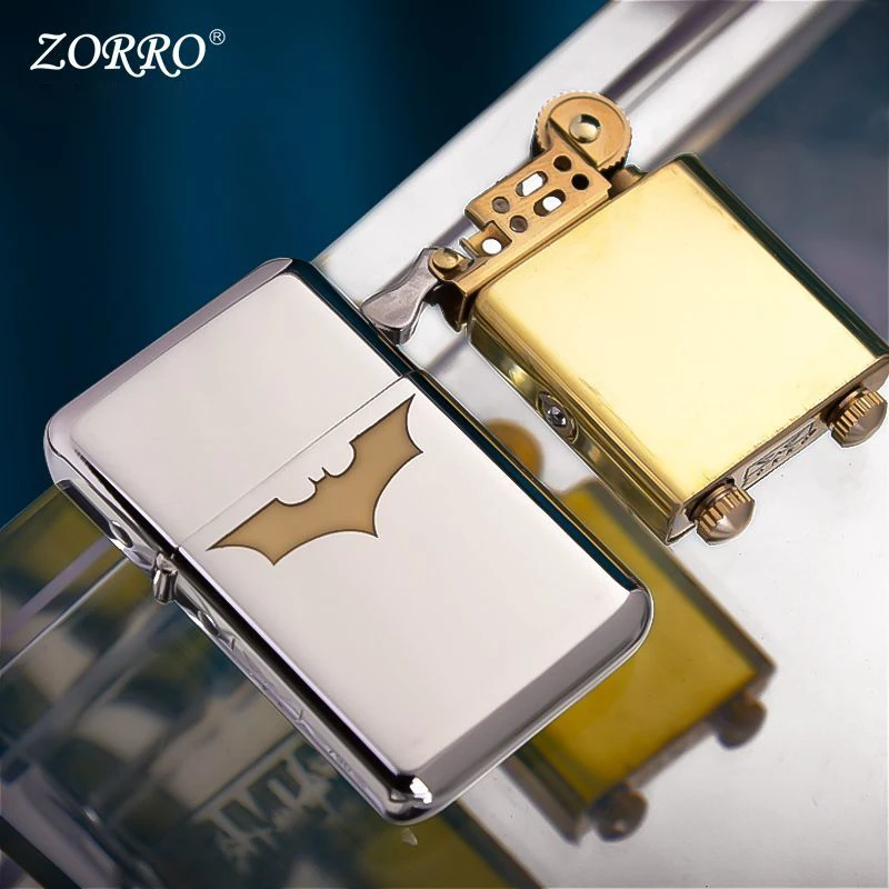 ZORRO佐罗三代煤油打火机薄款网红790雕刻蝙蝠侠个性高档男士礼物