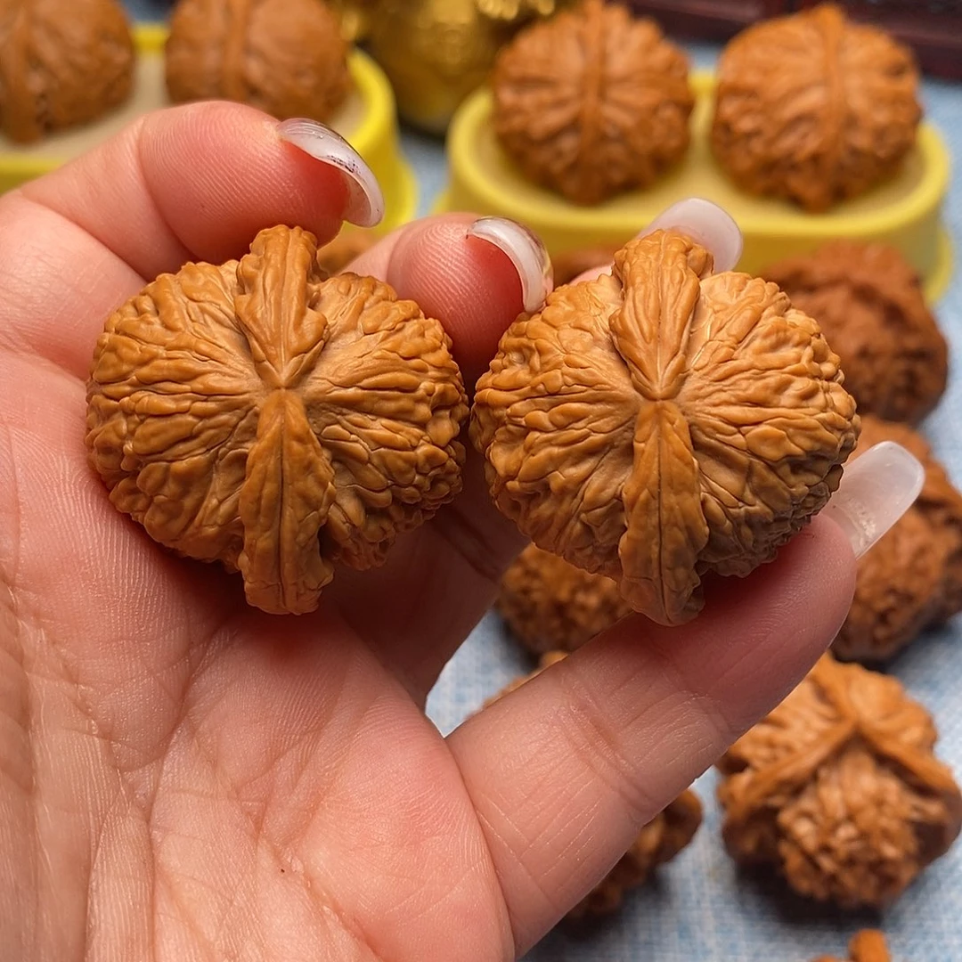 把件文玩核桃毕业粗棱肉球白狮子36尺全品