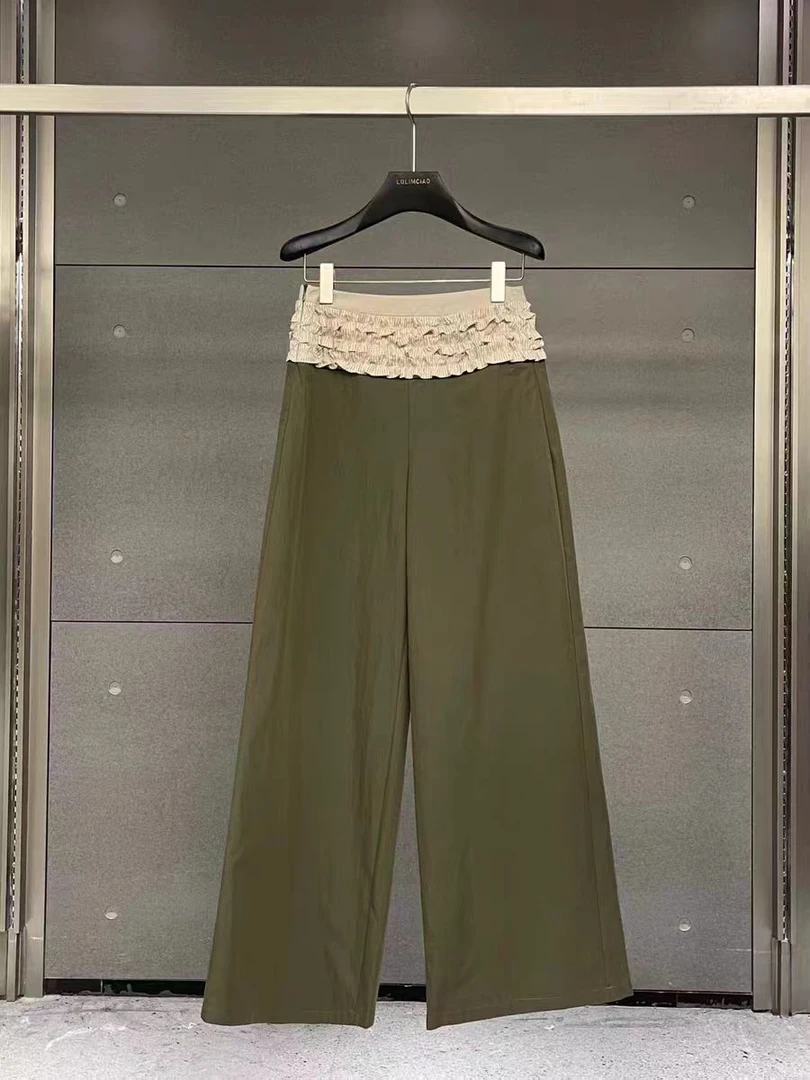 【奥莉】2025秋冬:木耳边阔腿长裤
