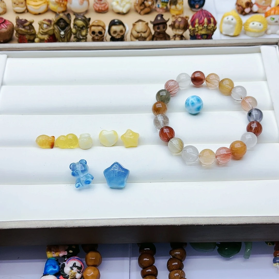 桃核吊坠手工雕刻手链