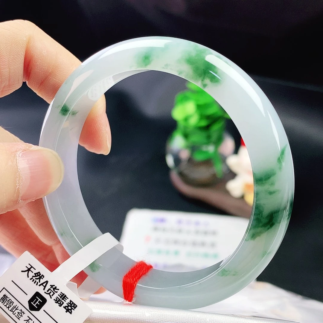 未镶嵌手镯翡翠55圈