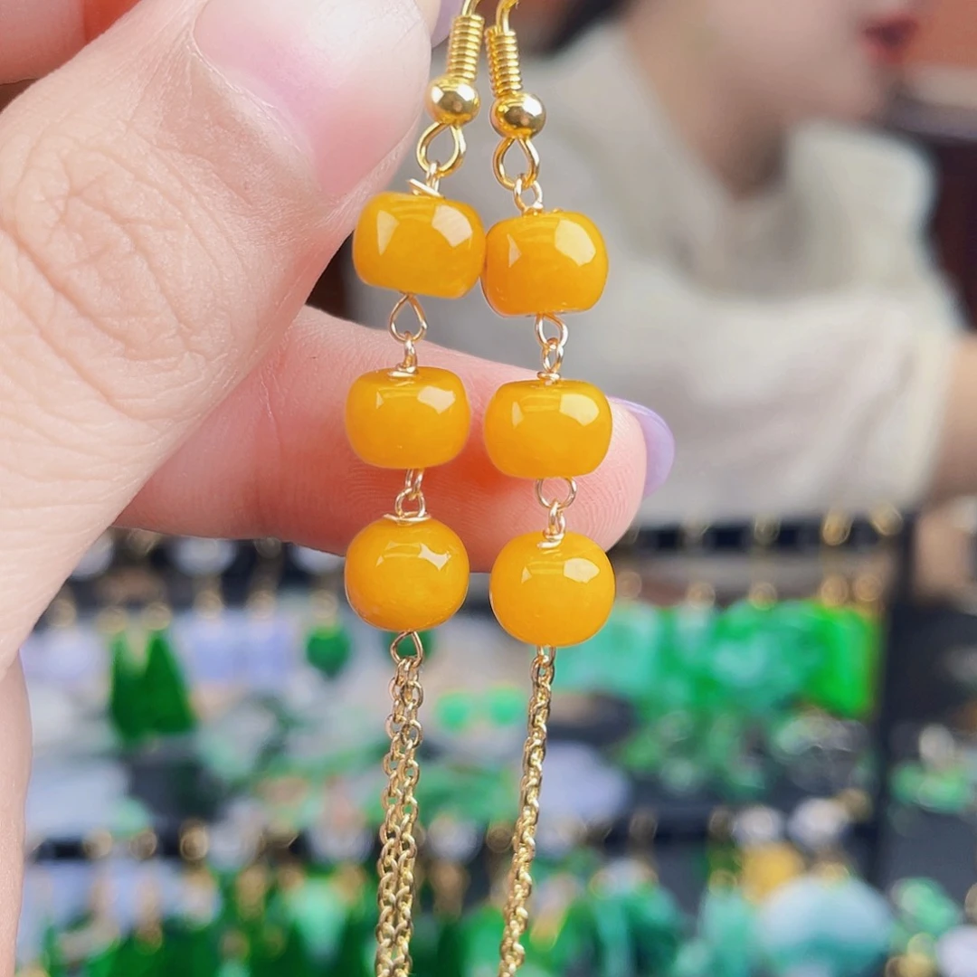 翡翠未镶嵌耳饰饰品