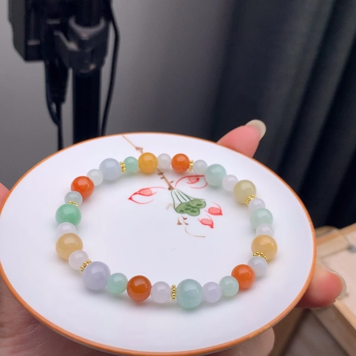 翡翠未镶嵌手链翡翠y2119 卡7.5