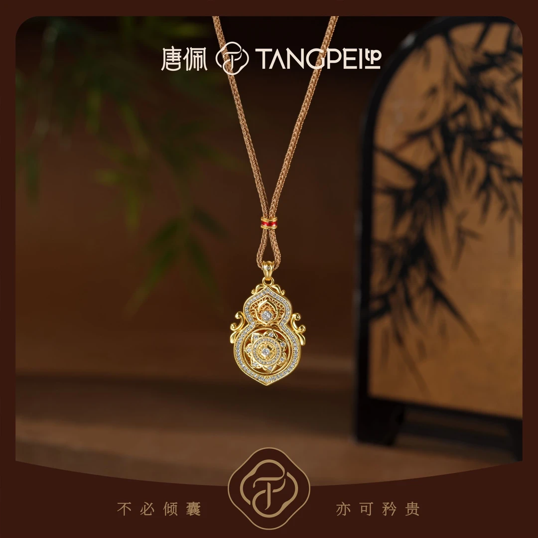 非金属布艺项链 设计感国风人生四美葫芦项链编绳毛衣链时尚饰品