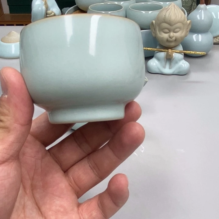 瓷午*天青色罗汉杯瑕赵琳老师