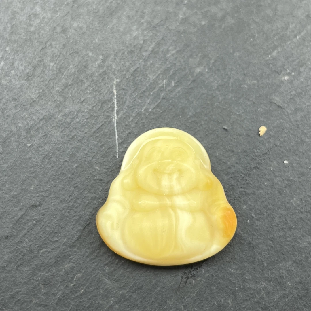 A351天然蜜蜡琥珀大肚弥勒佛吊坠
