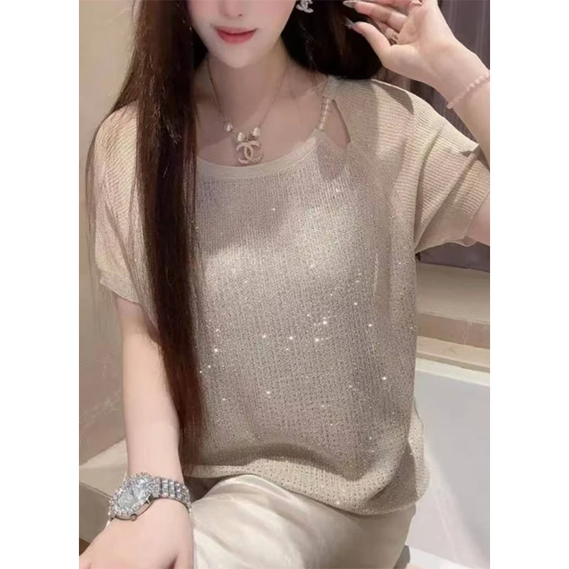 【mimius】L 简约优雅镂空针织短袖 WG04001