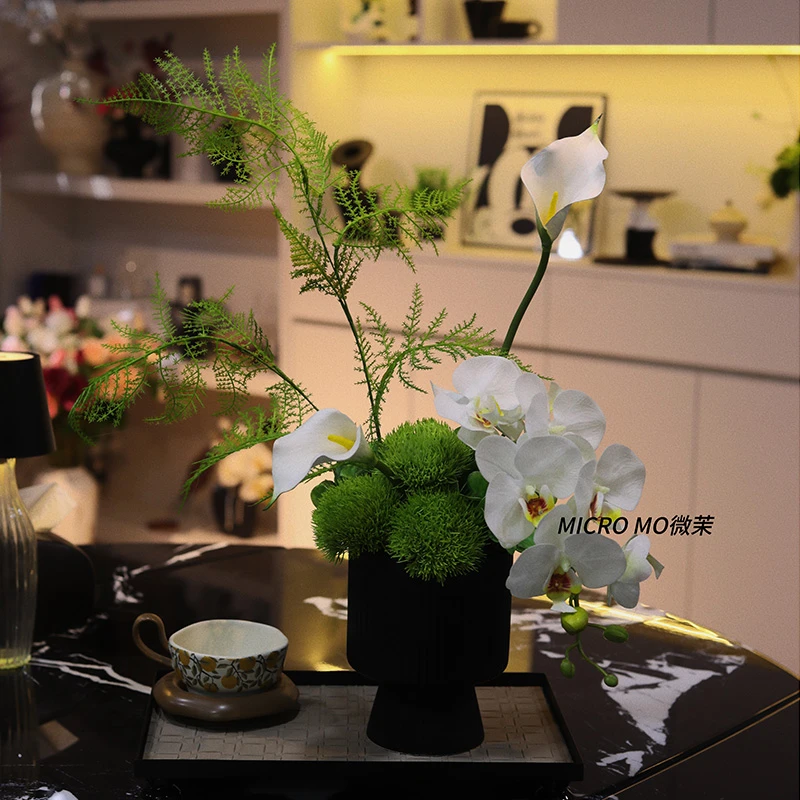 云纱叠影·仿真花假花餐桌花电视柜轻奢高档摆件家居装饰摆设
