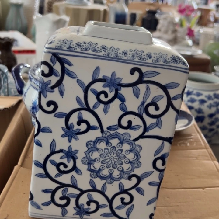 微瑕青花花瓶老此厂工艺难得