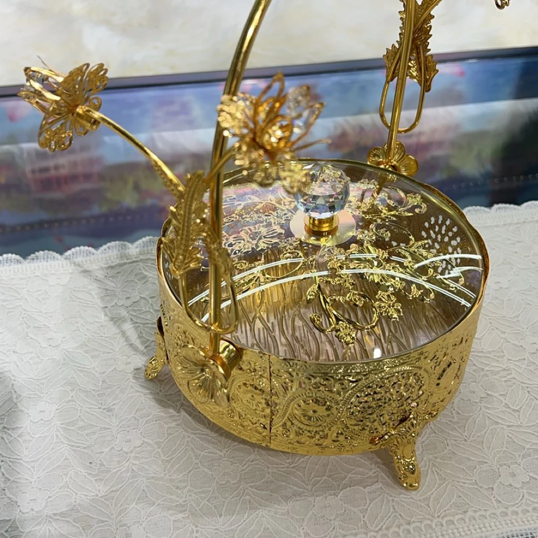 新款家用高档豪华水晶玻璃果盘全国包邮