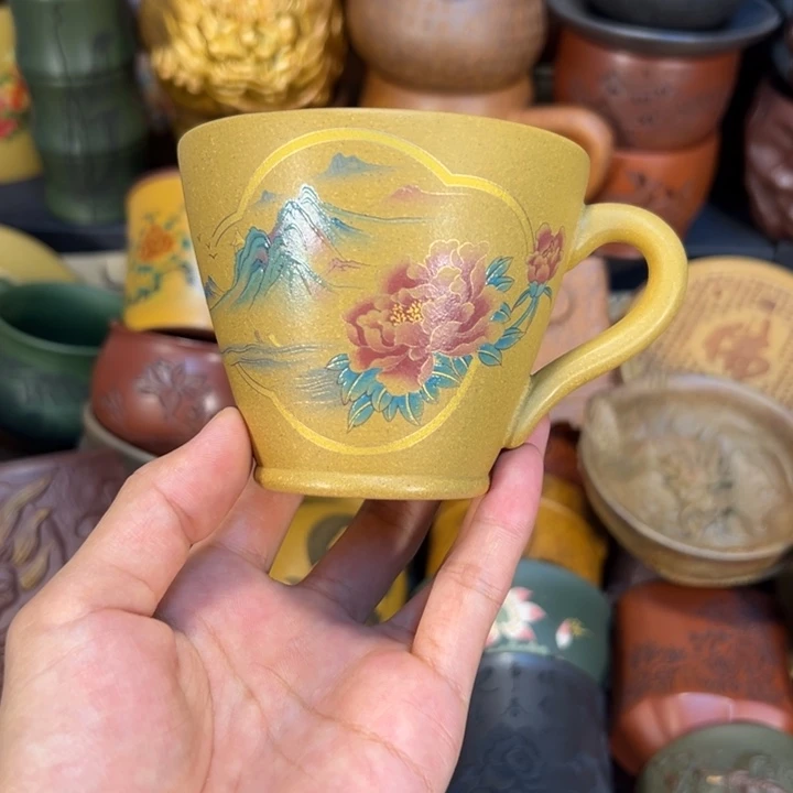 茶杯紫砂宜兴紫砂杯子