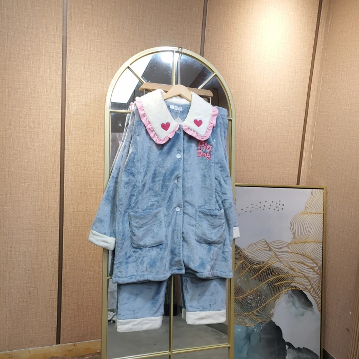 LD51孕妇蓝色月子服套装M90-130L140XL150