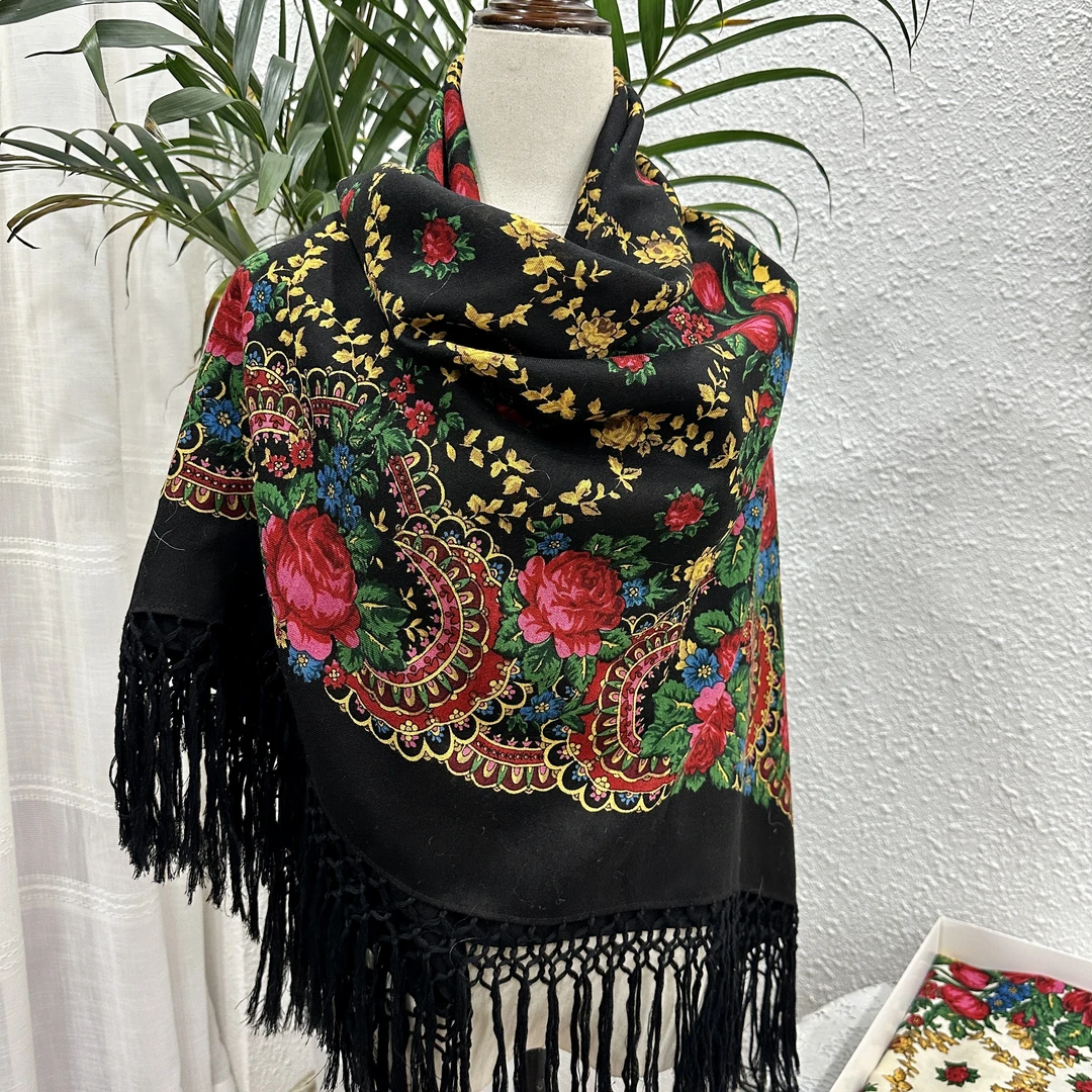 [guzal hanesh]2025年羊毛披肩尺寸145-145cm民族风爆款披肩