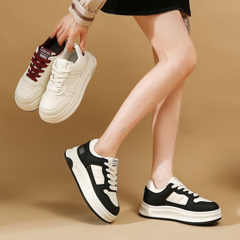 天花板品质加绒保暖女鞋时尚运动休闲板鞋棉鞋厚底真皮小白鞋百搭