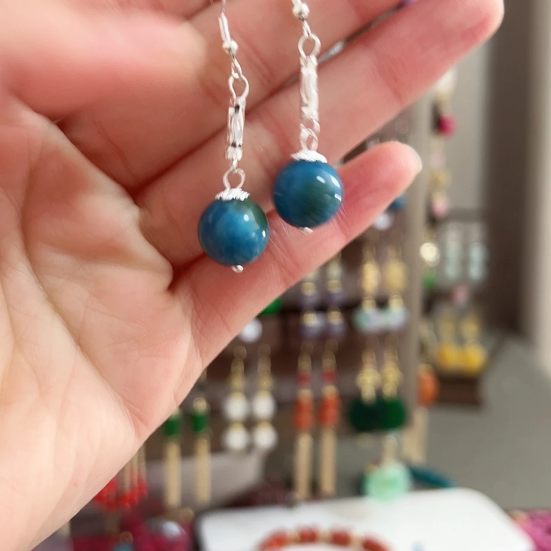 未镶嵌翡翠耳饰古风